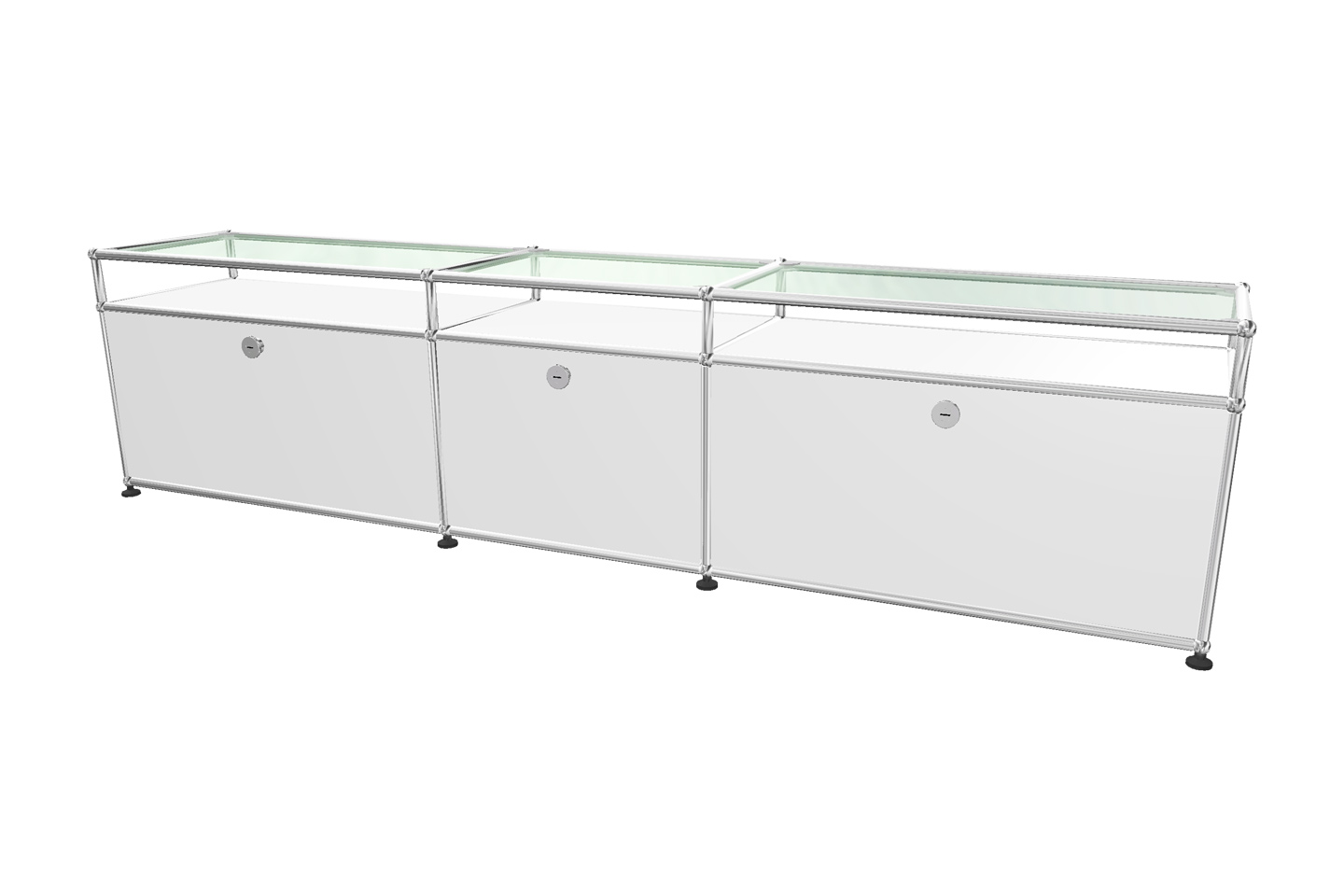 USM Haller TV-Board / Lowboard mit Glastablaren