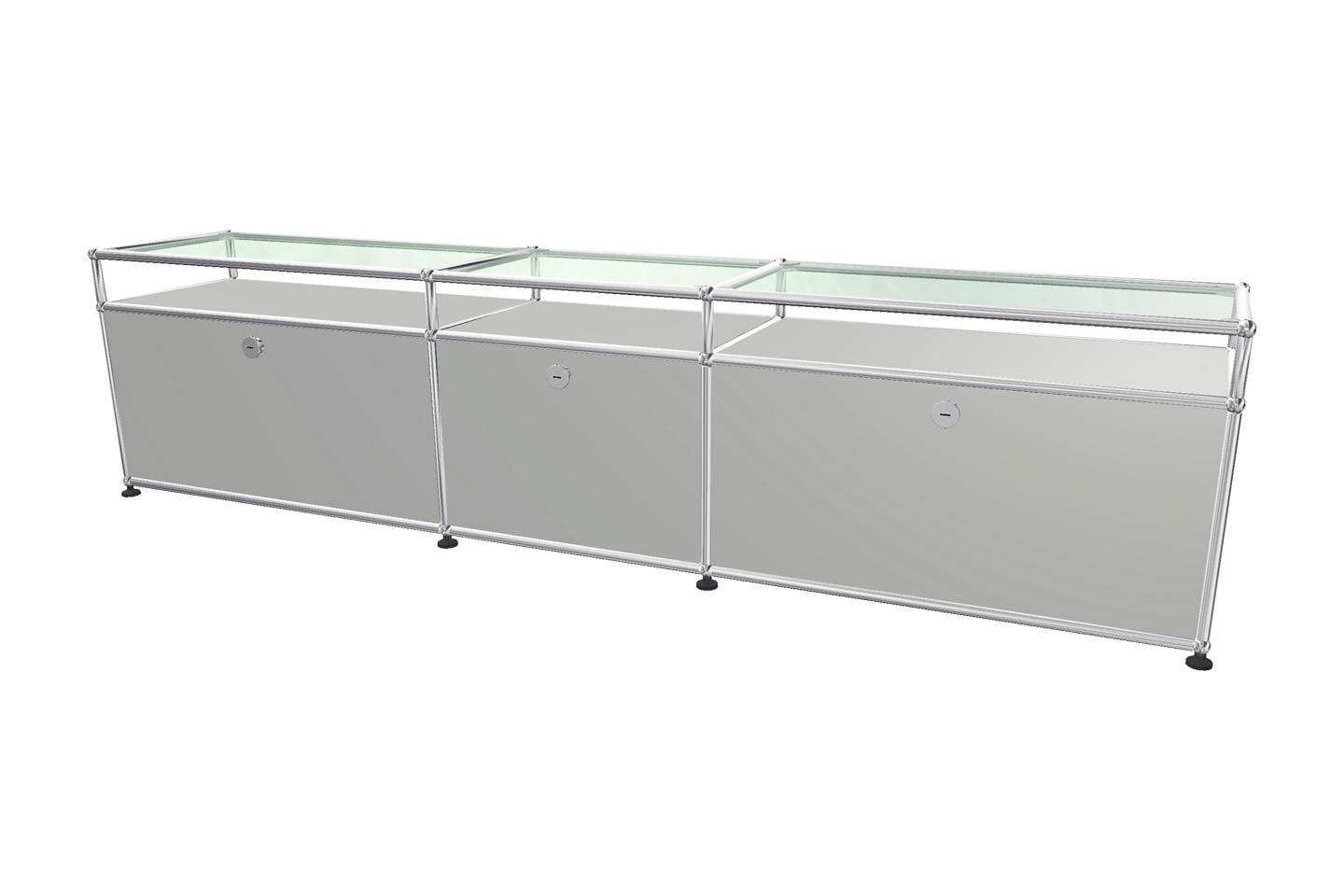 USM Haller TV-Board / Lowboard mit Glastablaren