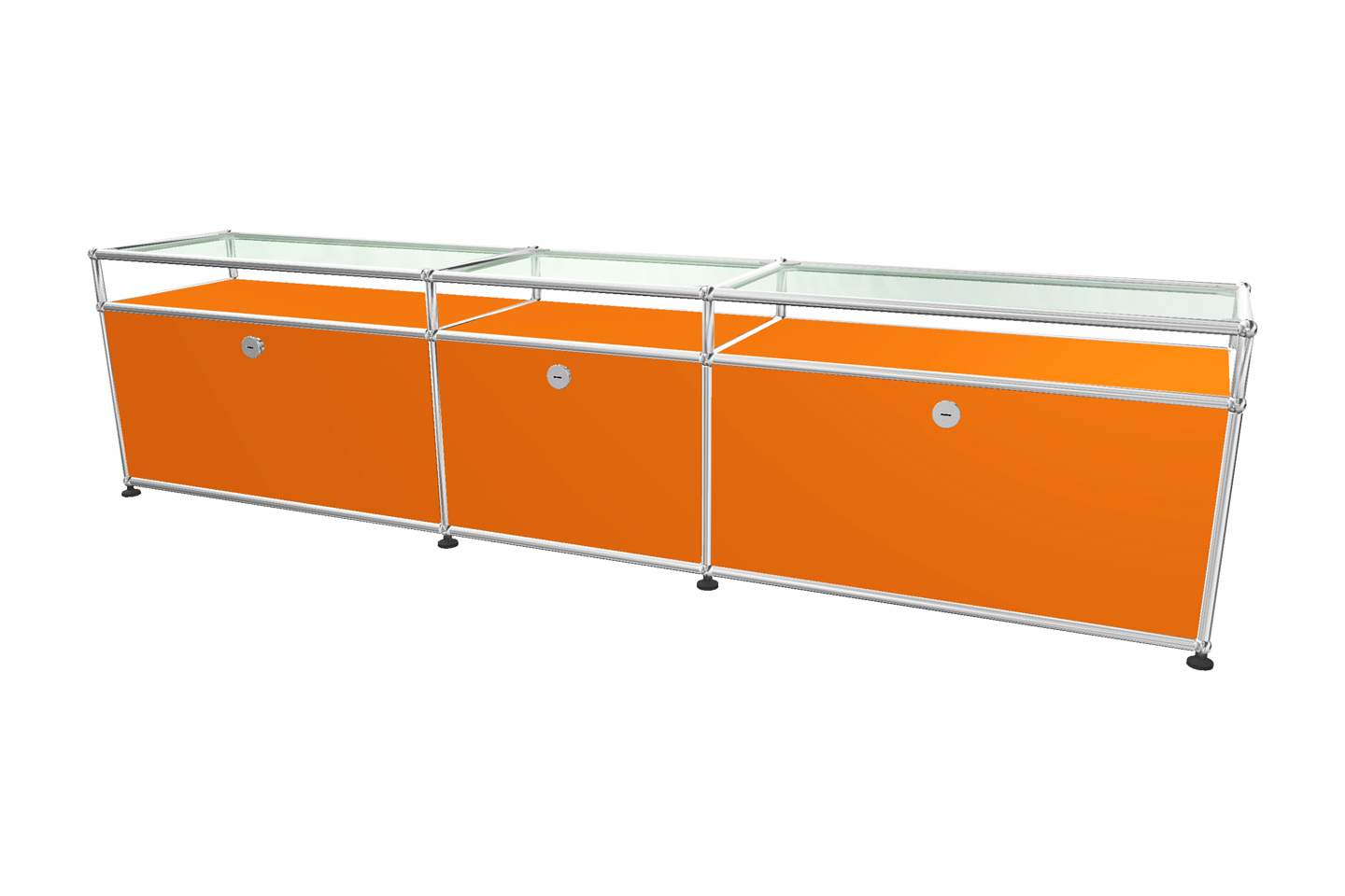 USM Haller TV-Board / Lowboard mit Glastablaren