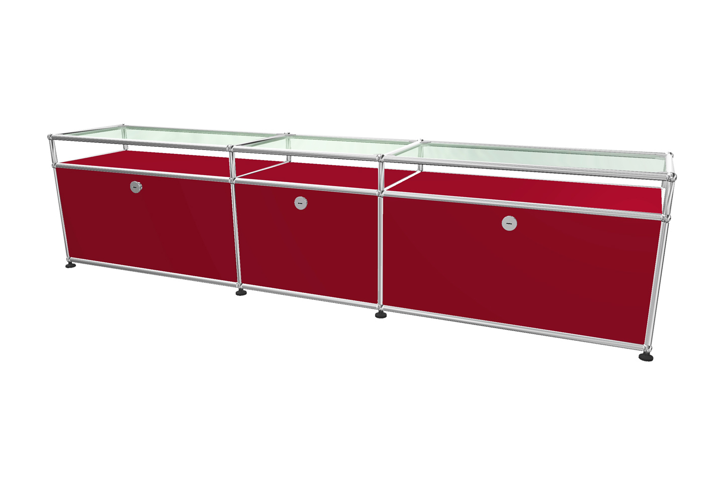 USM Haller TV-Board / Lowboard mit Glastablaren