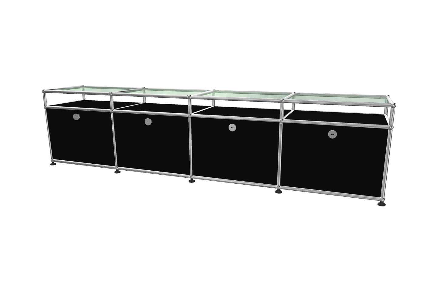 USM Haller TV-Board / Lowboard mit Glastablaren