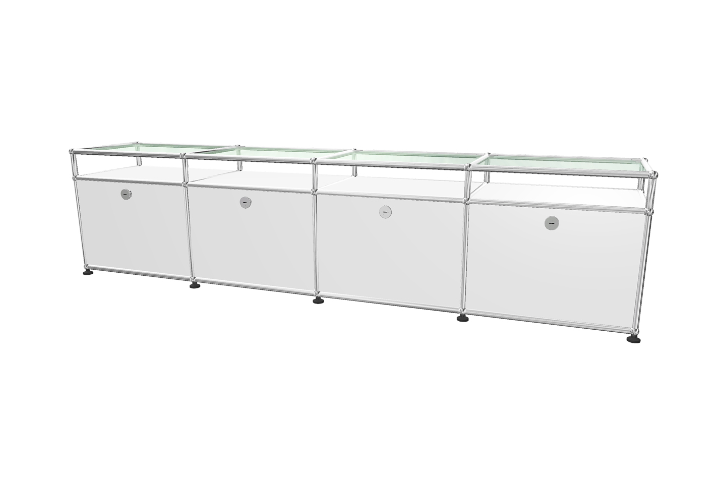 USM Haller TV-Board / Lowboard mit Glastablaren