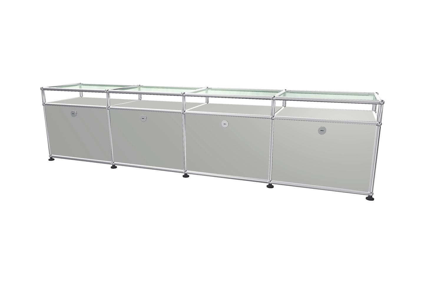 USM Haller TV-Board / Lowboard mit Glastablaren
