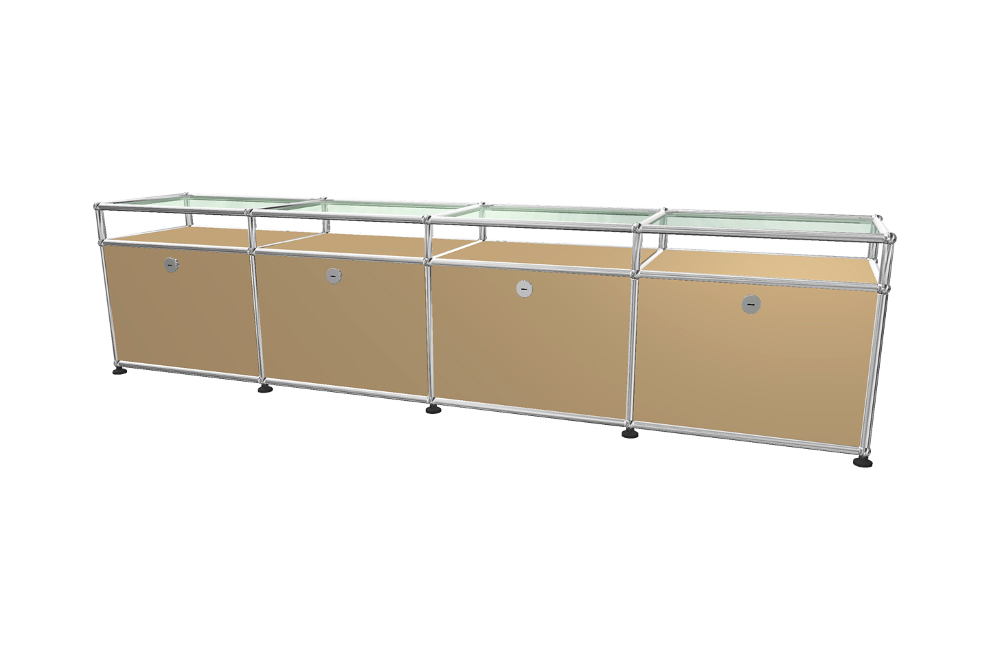 USM Haller TV-Board / Lowboard mit Glastablaren