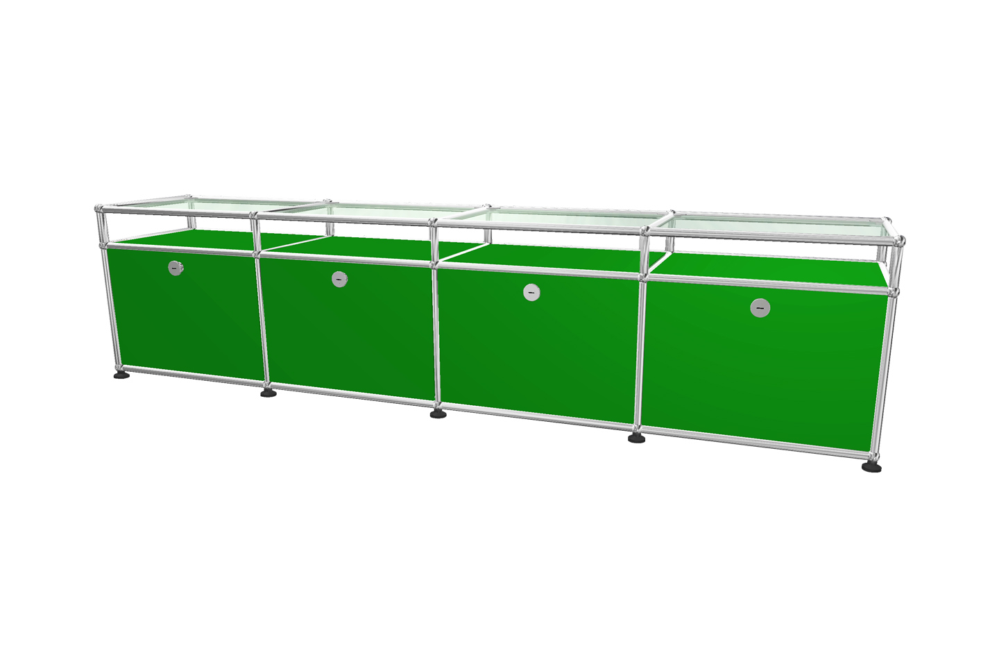 USM Haller TV-Board / Lowboard mit Glastablaren