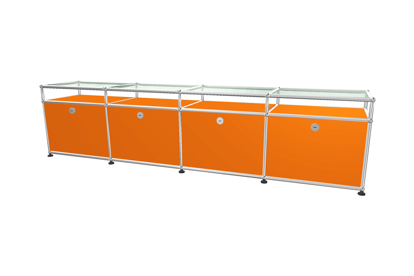 USM Haller TV-Board / Lowboard mit Glastablaren