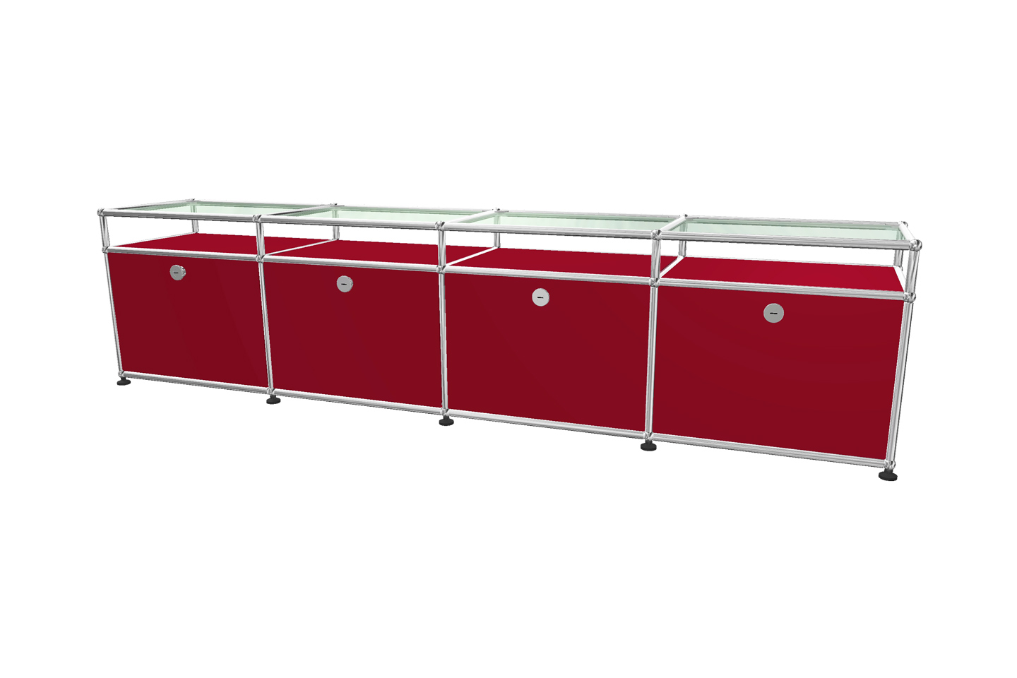 USM Haller TV-Board / Lowboard mit Glastablaren