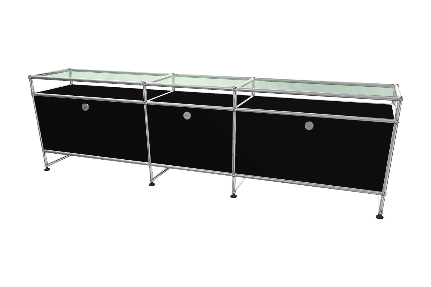 USM Haller TV-Board / Lowboard mit Glastablaren