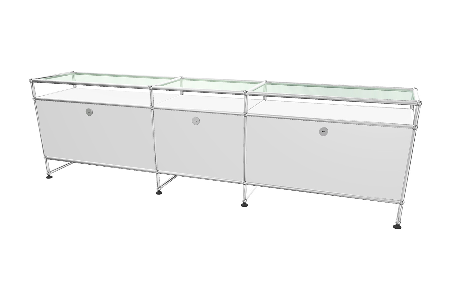 USM Haller TV-Board / Lowboard mit Glastablaren