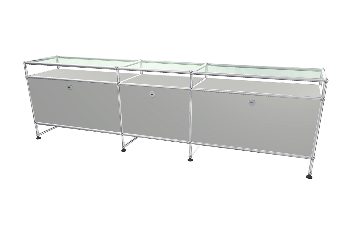 USM Haller TV-Board / Lowboard mit Glastablaren