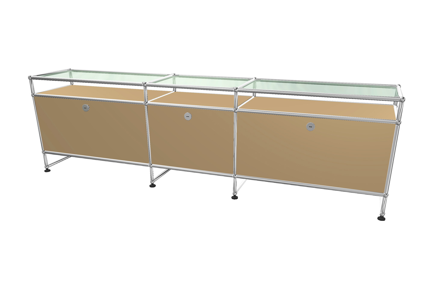 USM Haller TV-Board / Lowboard mit Glastablaren