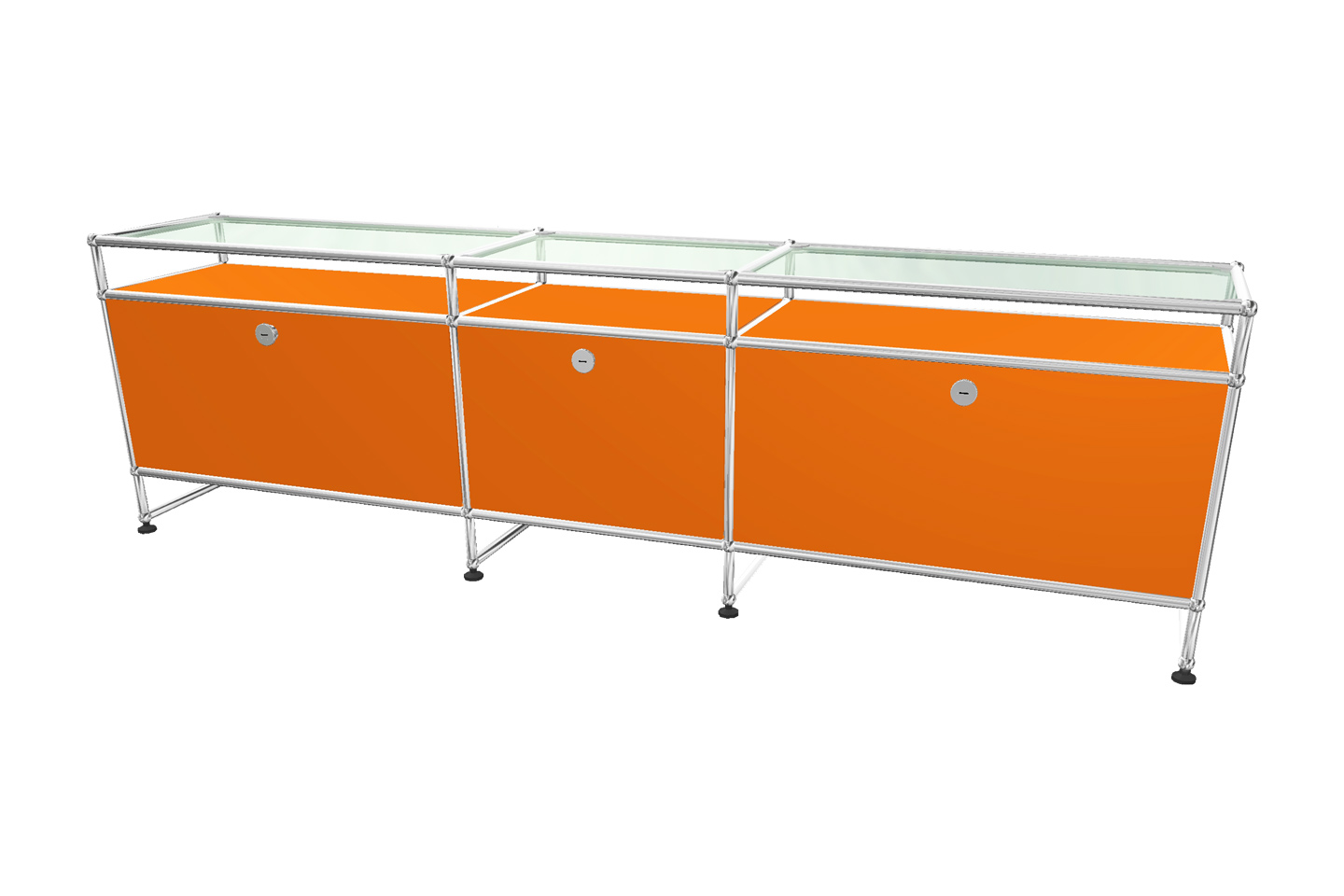 USM Haller TV-Board / Lowboard mit Glastablaren