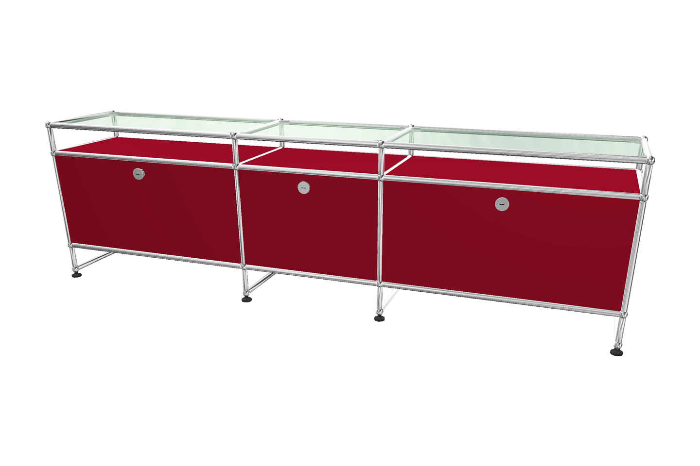 USM Haller TV-Board / Lowboard mit Glastablaren