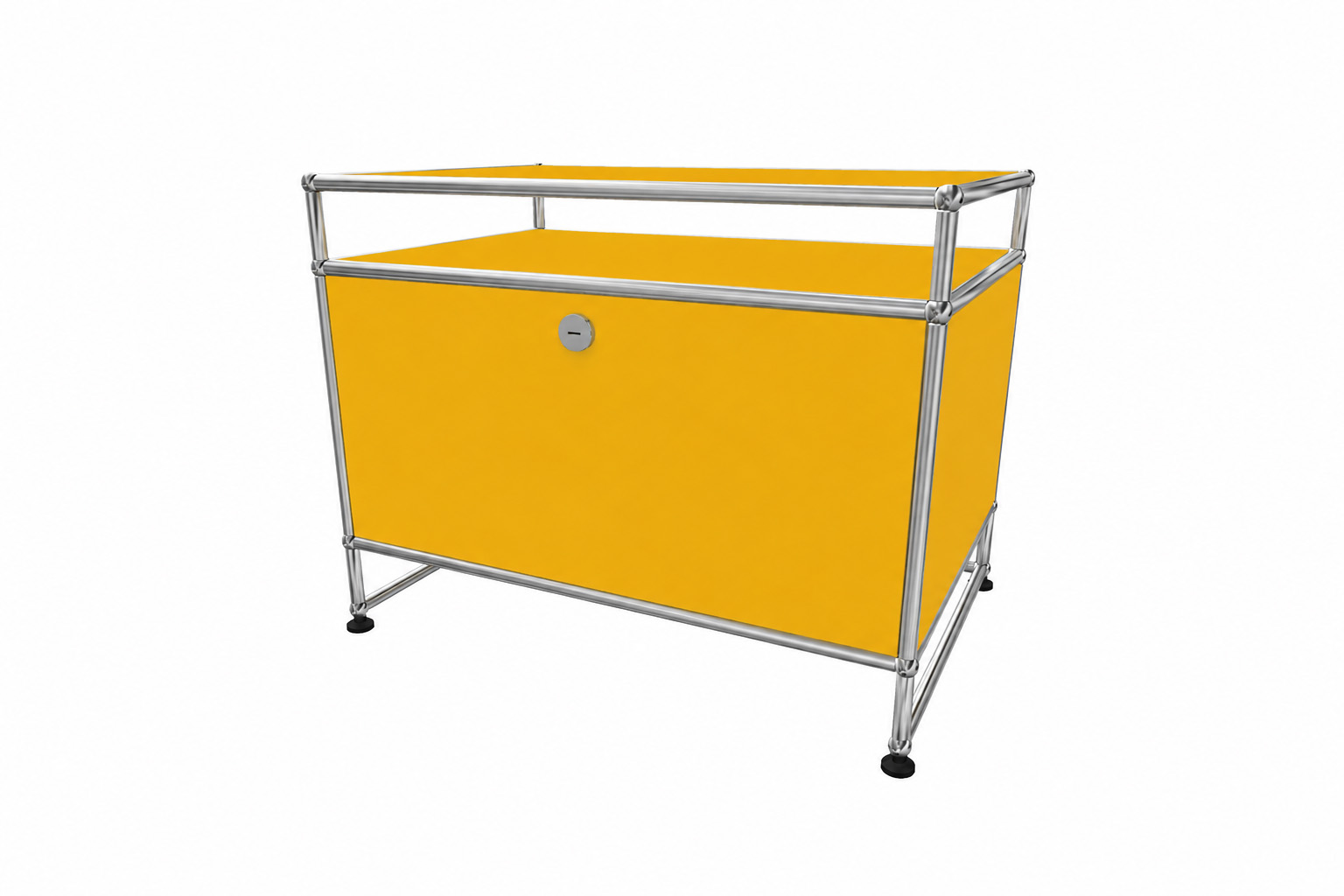 USM Haller TV-Board / Lowboard met Glazen Plank Grafietzwart RAL 9011