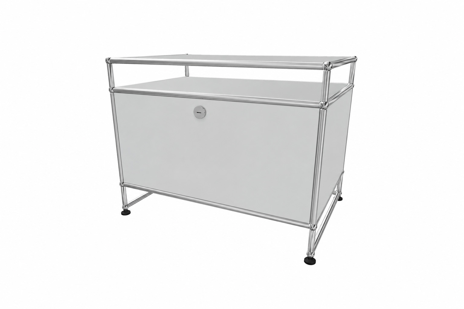 USM Haller TV-Board / Lowboard met Glazen Plank Grafietzwart RAL 9011