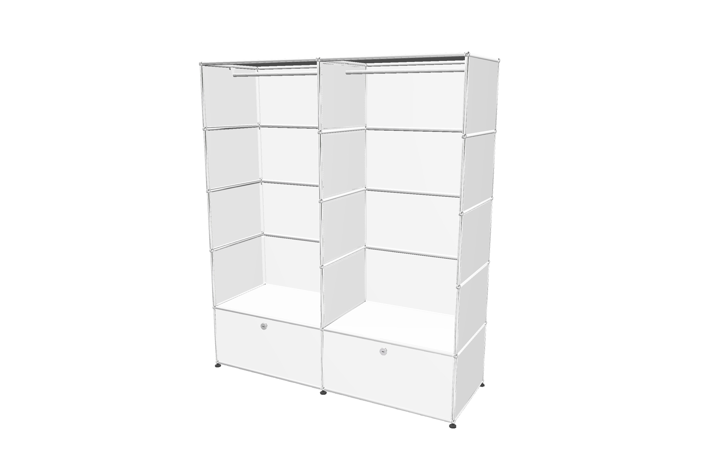 USM Haller Garderobenschrank mit Klapptüren Tiefe 50 cm