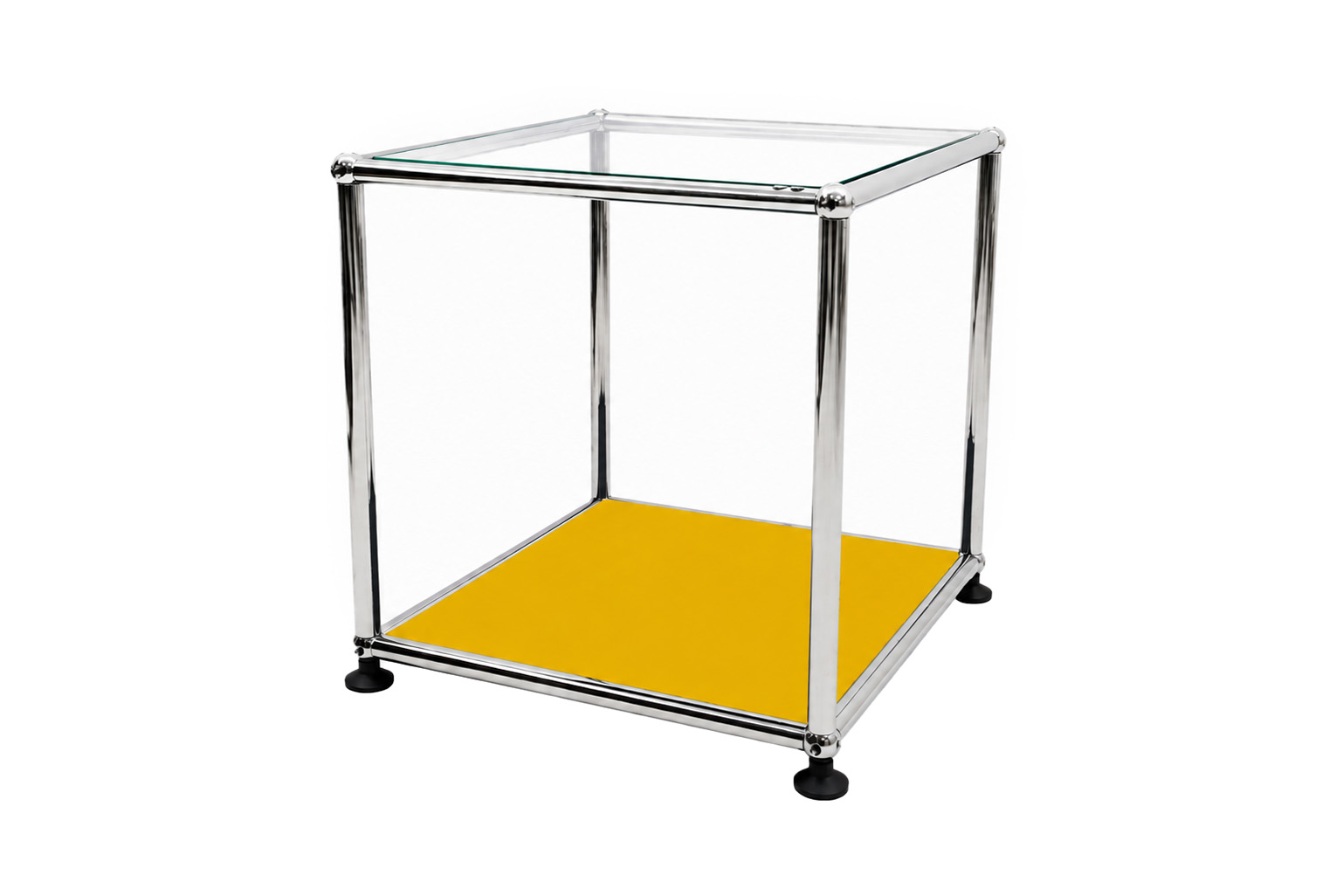 USM Haller Beistelltisch Klarglas 35 x 35 cm