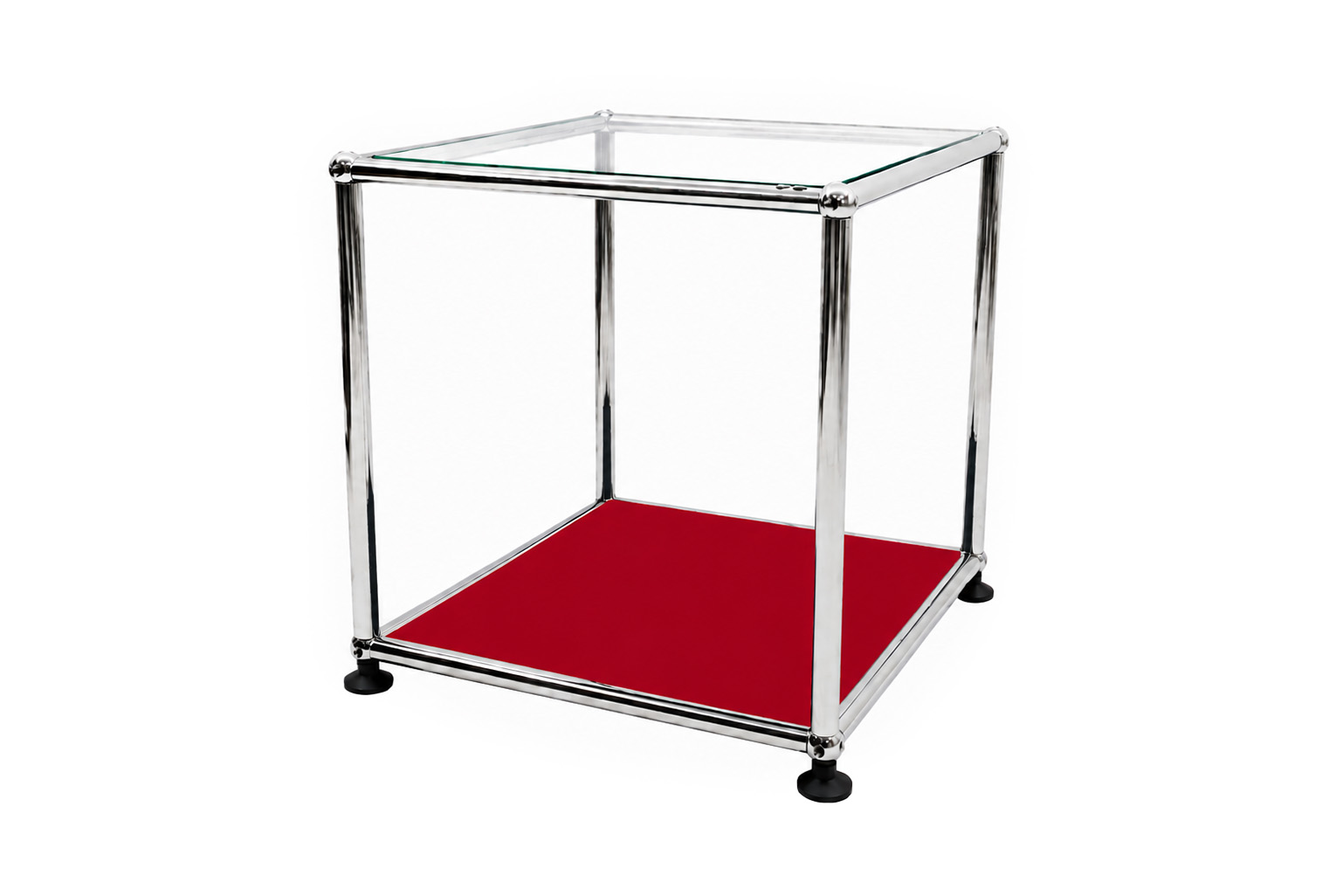 USM Haller Beistelltisch Klarglas 35 x 35 cm