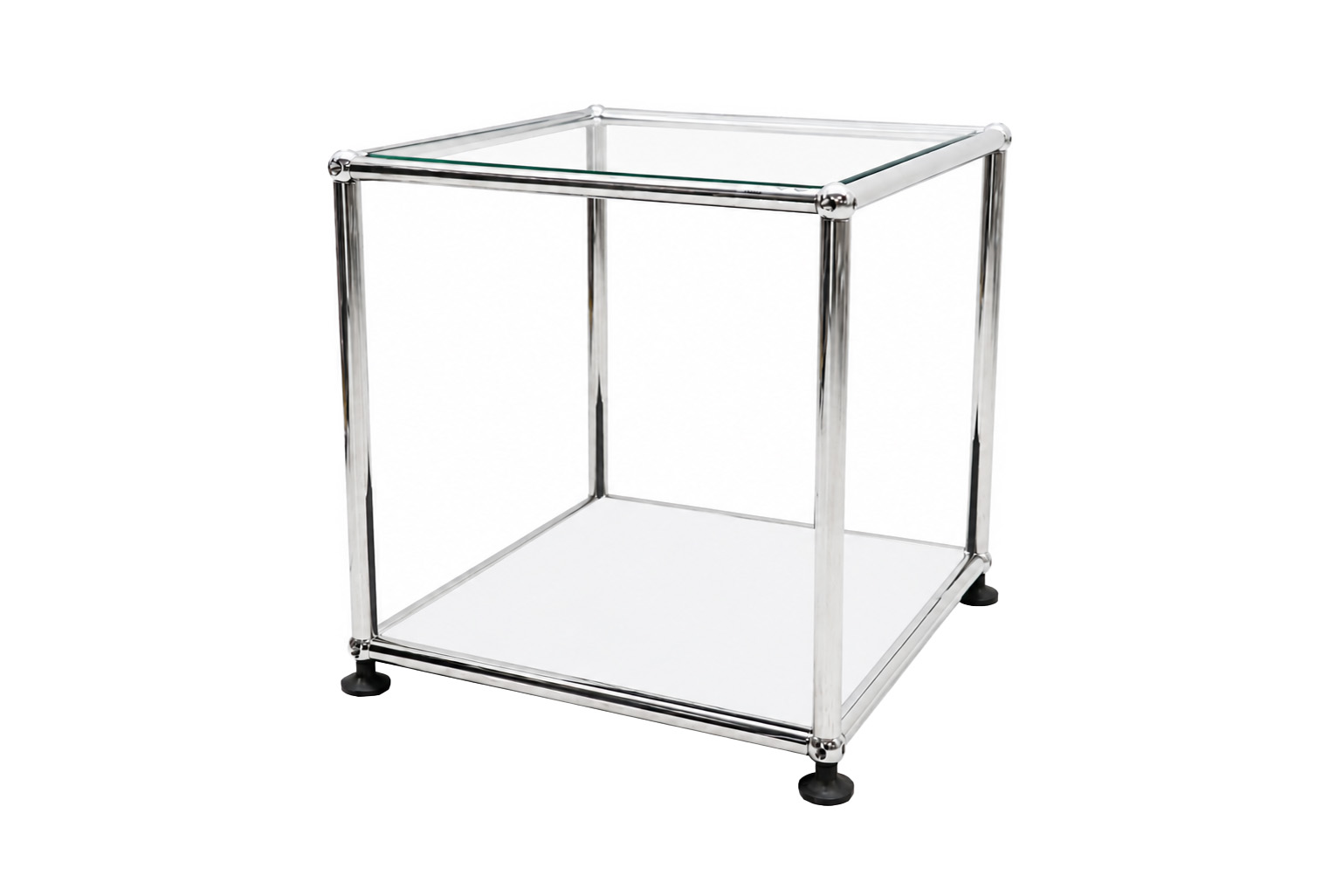 USM Haller Beistelltisch Klarglas 35 x 35 cm