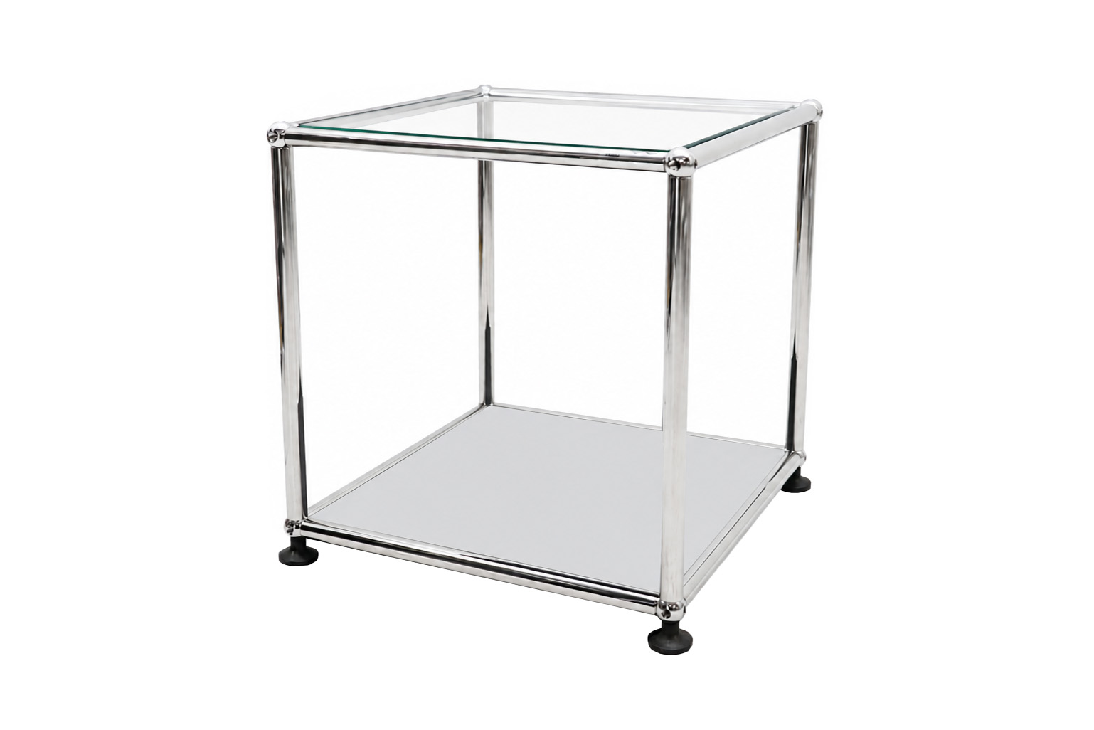 USM Haller Beistelltisch Klarglas 35 x 35 cm