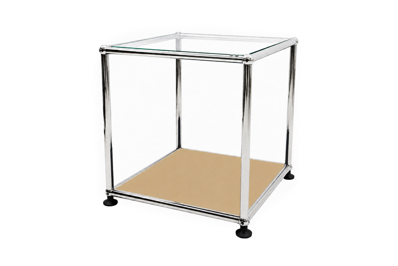 USM Haller Beistelltisch Klarglas 35 x 35 cm