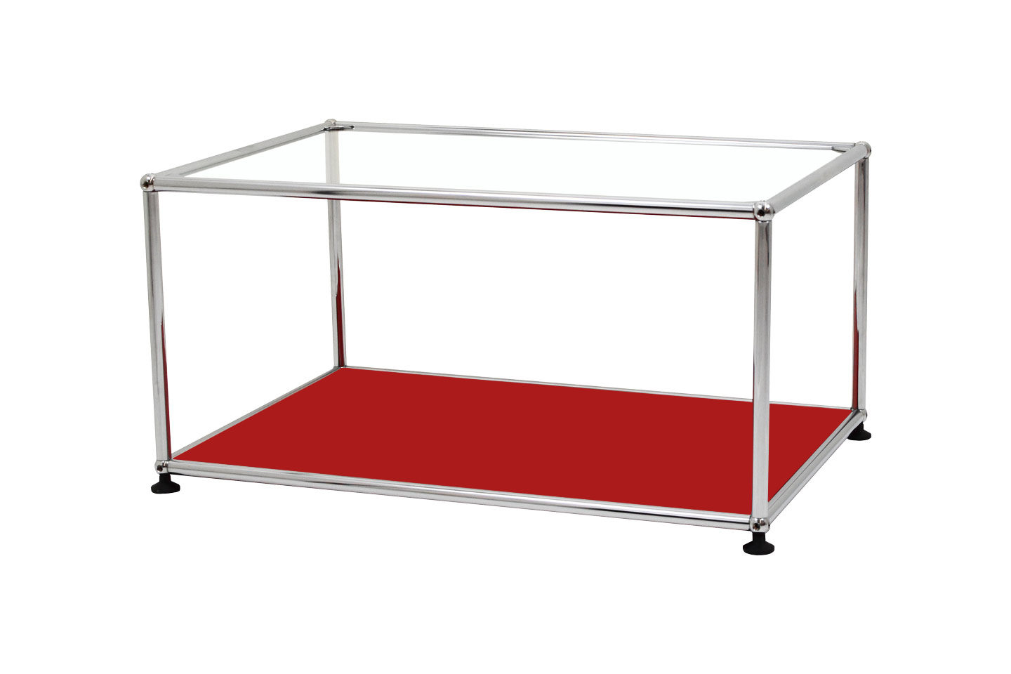 USM Haller Beistelltisch Klarglas 75 x 50 cm