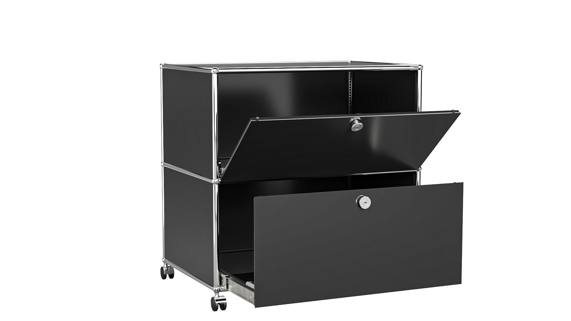 USM Haller Sideboard frei konfigurierbar in Breite 75 cm x Tiefe 50 cm | Individualisierbare Sideboards | USM Haller | Marken & Produkte - Designklassiker