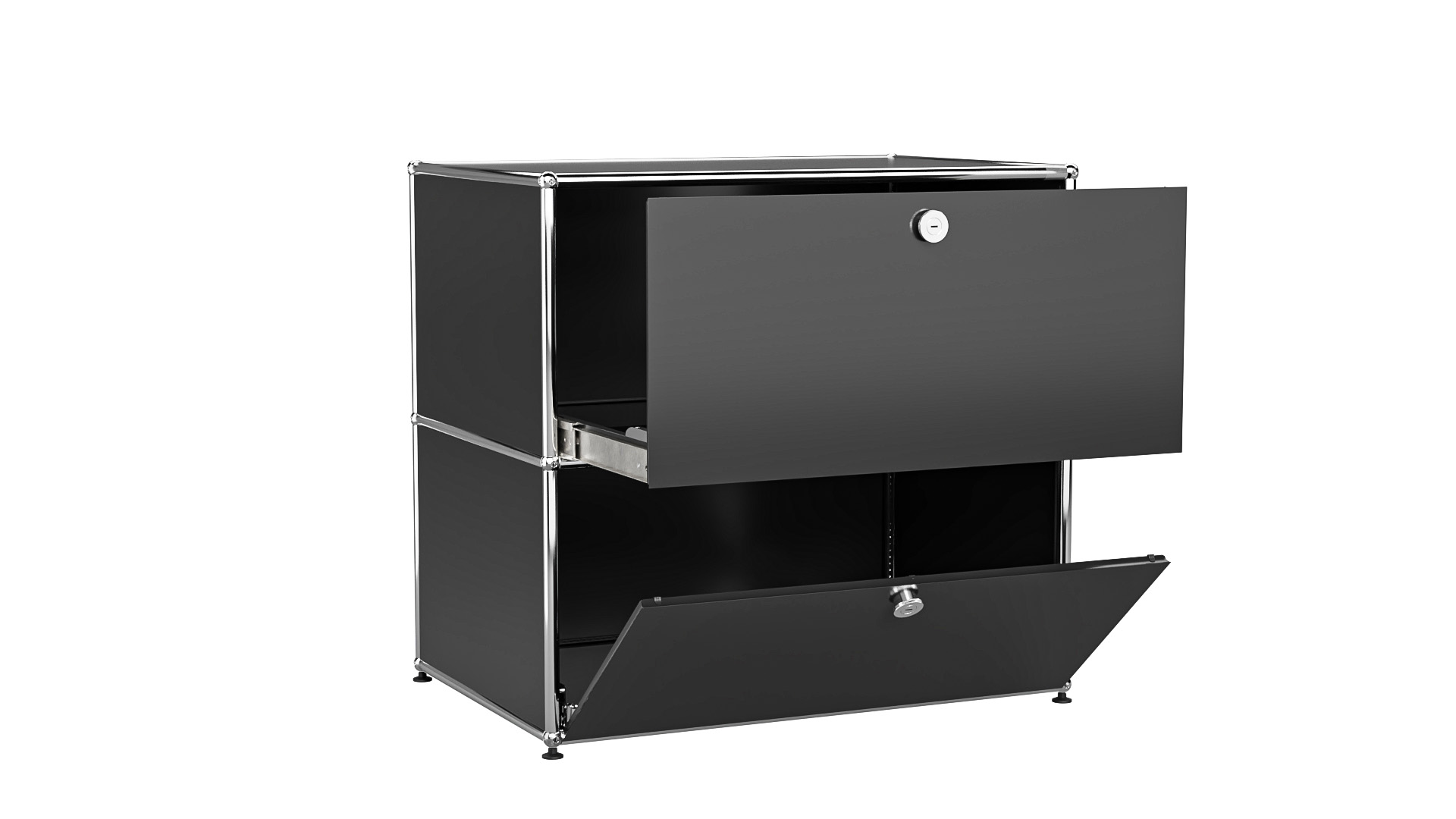 USM Haller Sideboard frei konfigurierbar in Breite 75 cm x Tiefe 50 cm | Individualisierbare Sideboards | USM Haller | Marken & Produkte - Designklassiker