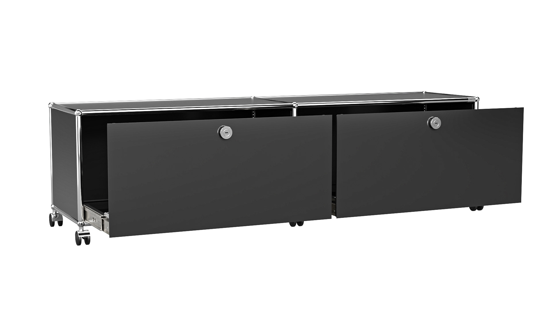 USM Haller Lowboard individualisierbar in Breite 150 cm x Tiefe 35 cm