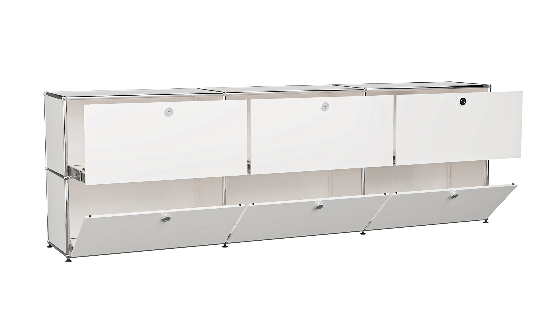 USM Haller Sideboard individualisierbar in Breite 225 cm x Tiefe 35 cm