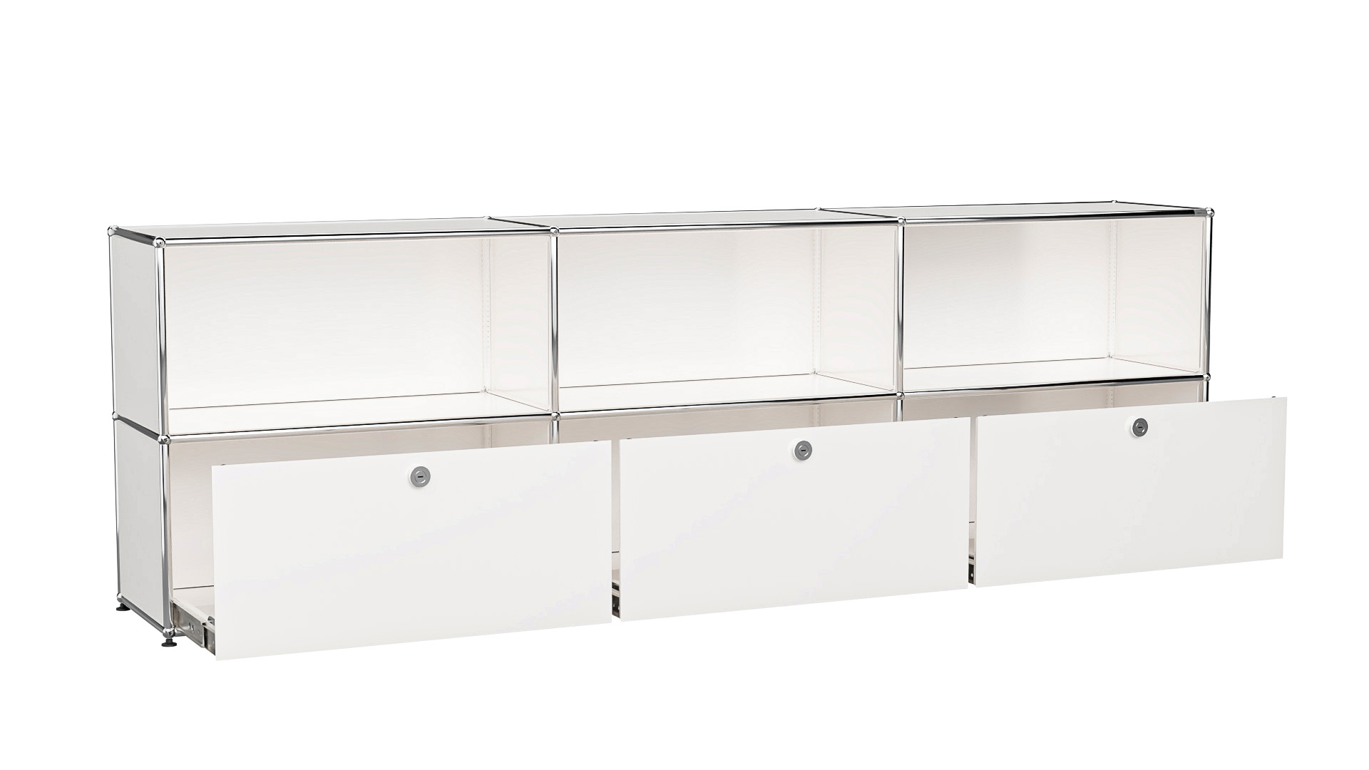 USM Haller Sideboard individualisierbar in Breite 225 cm x Tiefe 35 cm