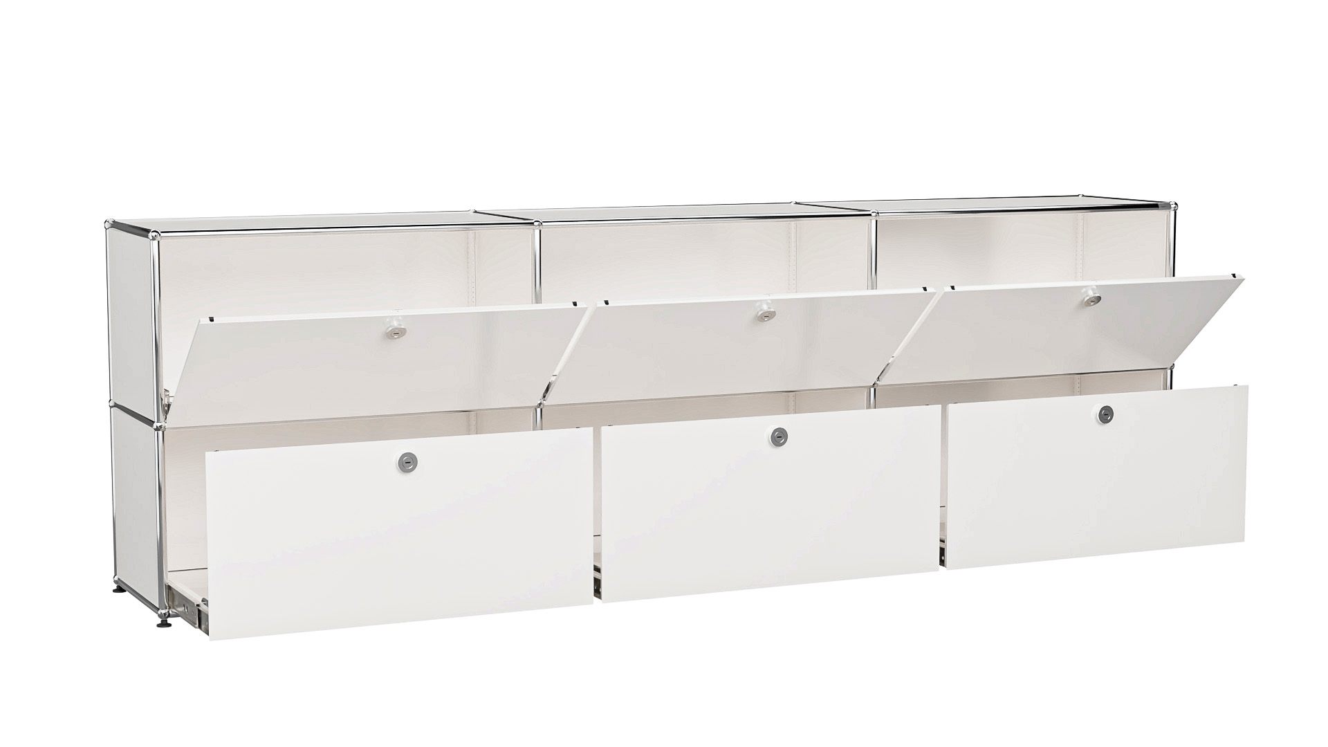 USM Haller Sideboard individualisierbar in Breite 225 cm x Tiefe 35 cm