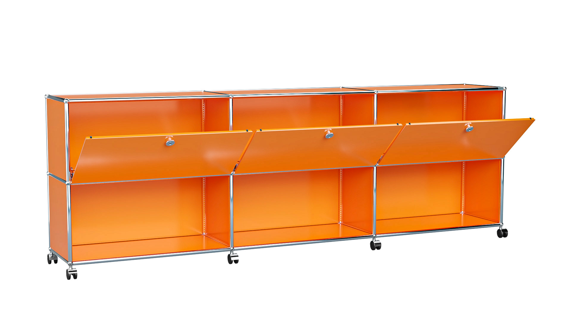 USM Haller Sideboard individualisierbar in Breite 225 cm x Tiefe 35 cm