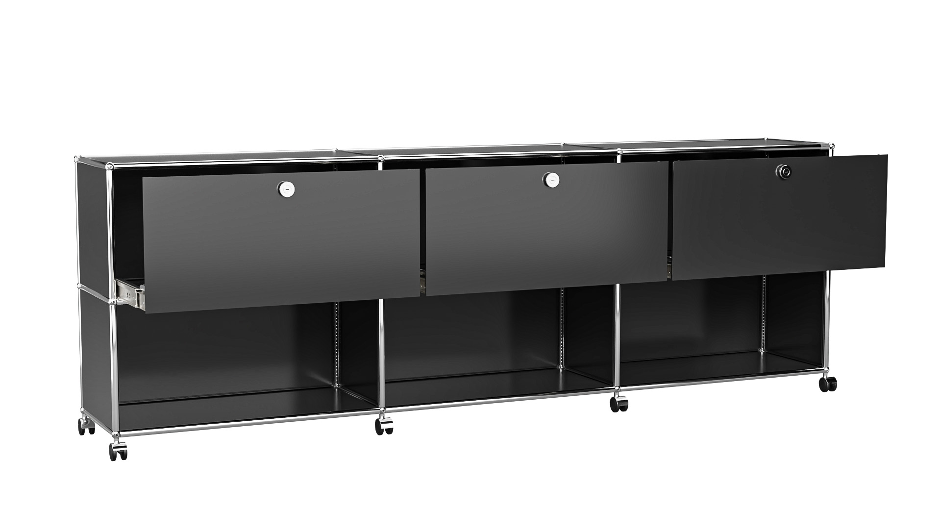 USM Haller Sideboard individualisierbar in Breite 225 cm x Tiefe 35 cm