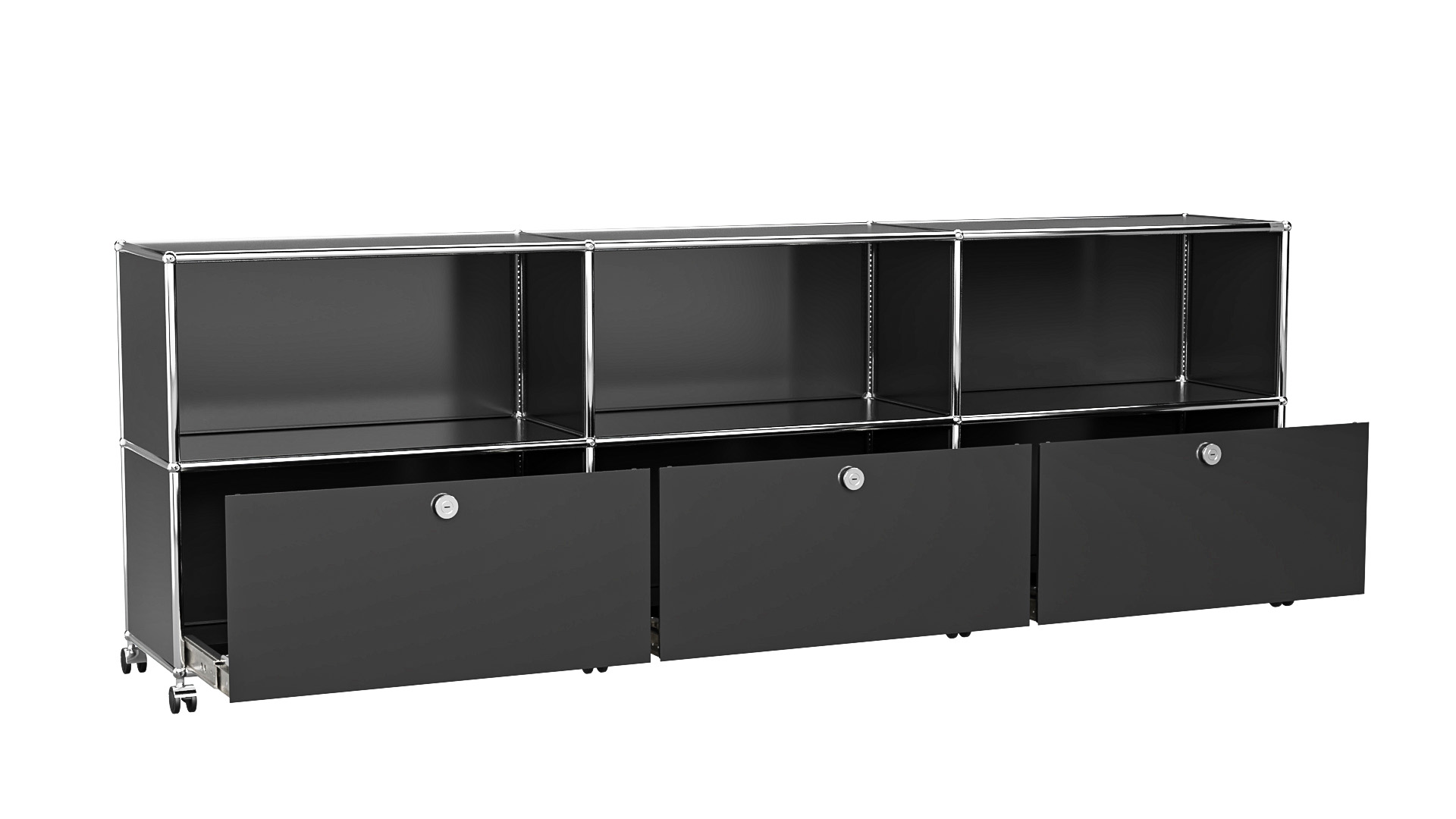 USM Haller Sideboard individualisierbar in Breite 225 cm x Tiefe 35 cm ...