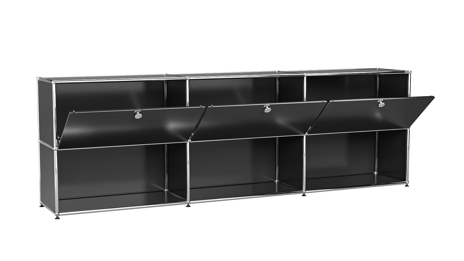 USM Haller Sideboard individualisierbar in Breite 225 cm x Tiefe 35 cm