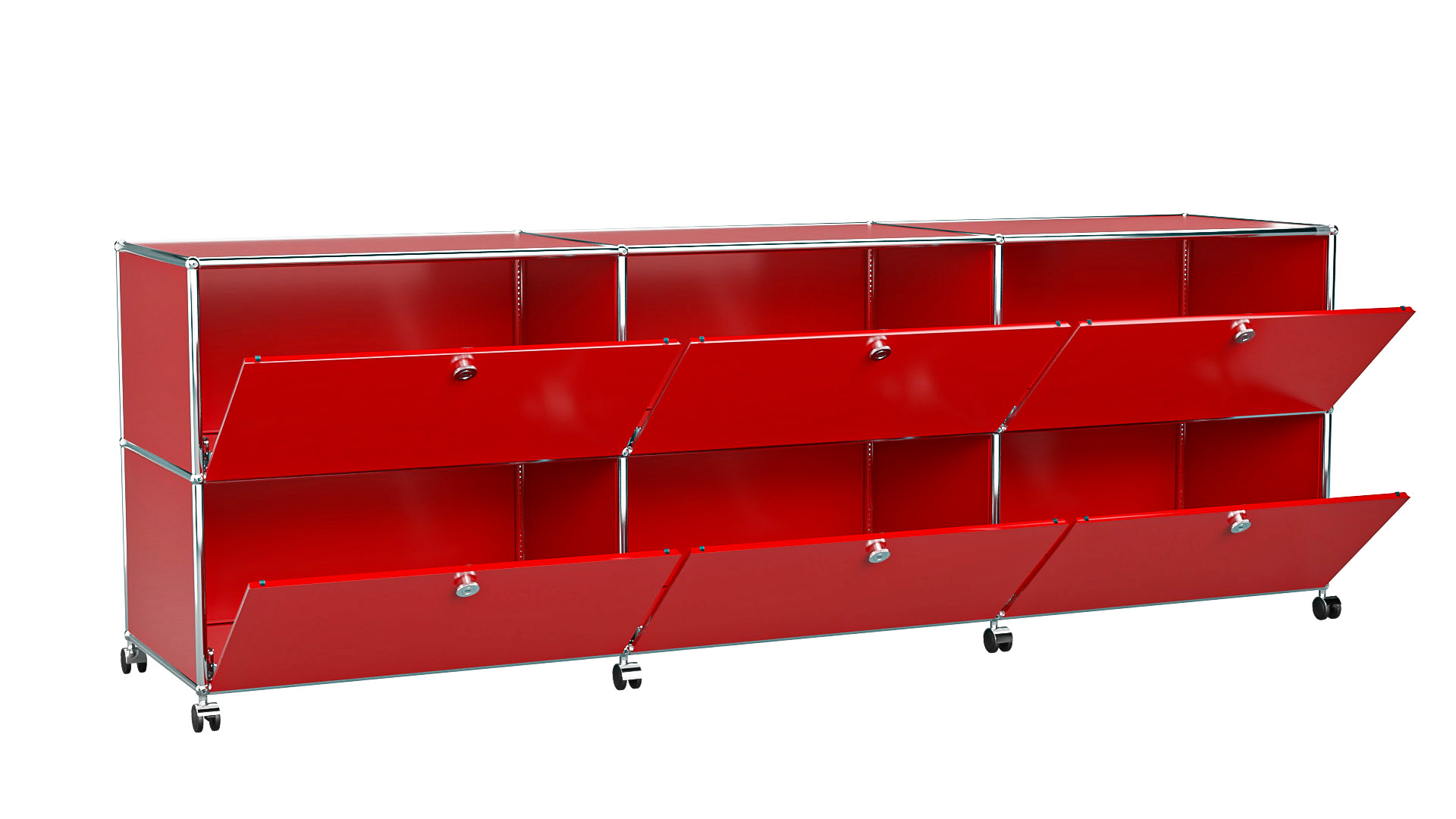 USM Haller Sideboard individualisierbar in Breite 225 cm x Tiefe 50 cm