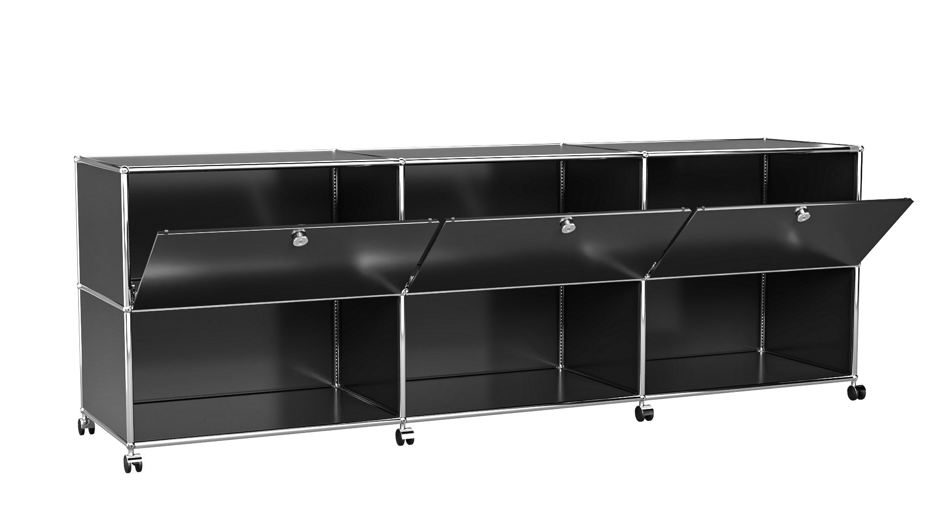 USM Haller Sideboard individualisierbar in Breite 225 cm x Tiefe 50 cm