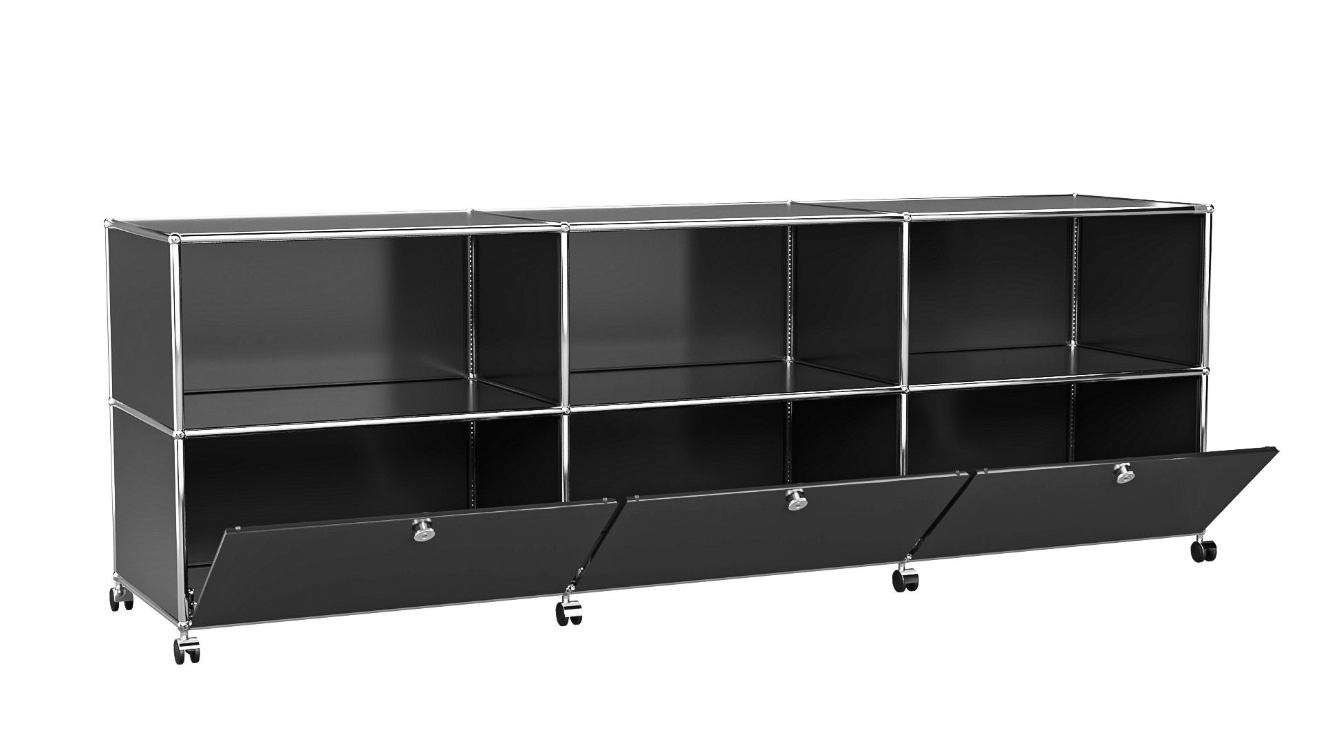 USM Haller Sideboard individualisierbar in Breite 225 cm x Tiefe 50 cm