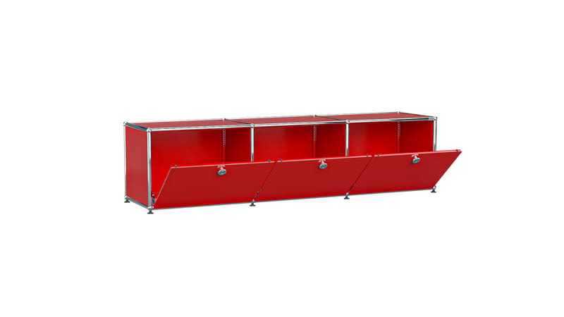 USM Haller Lowboard individualisierbar in Breite 150 cm x Tiefe 35 cm